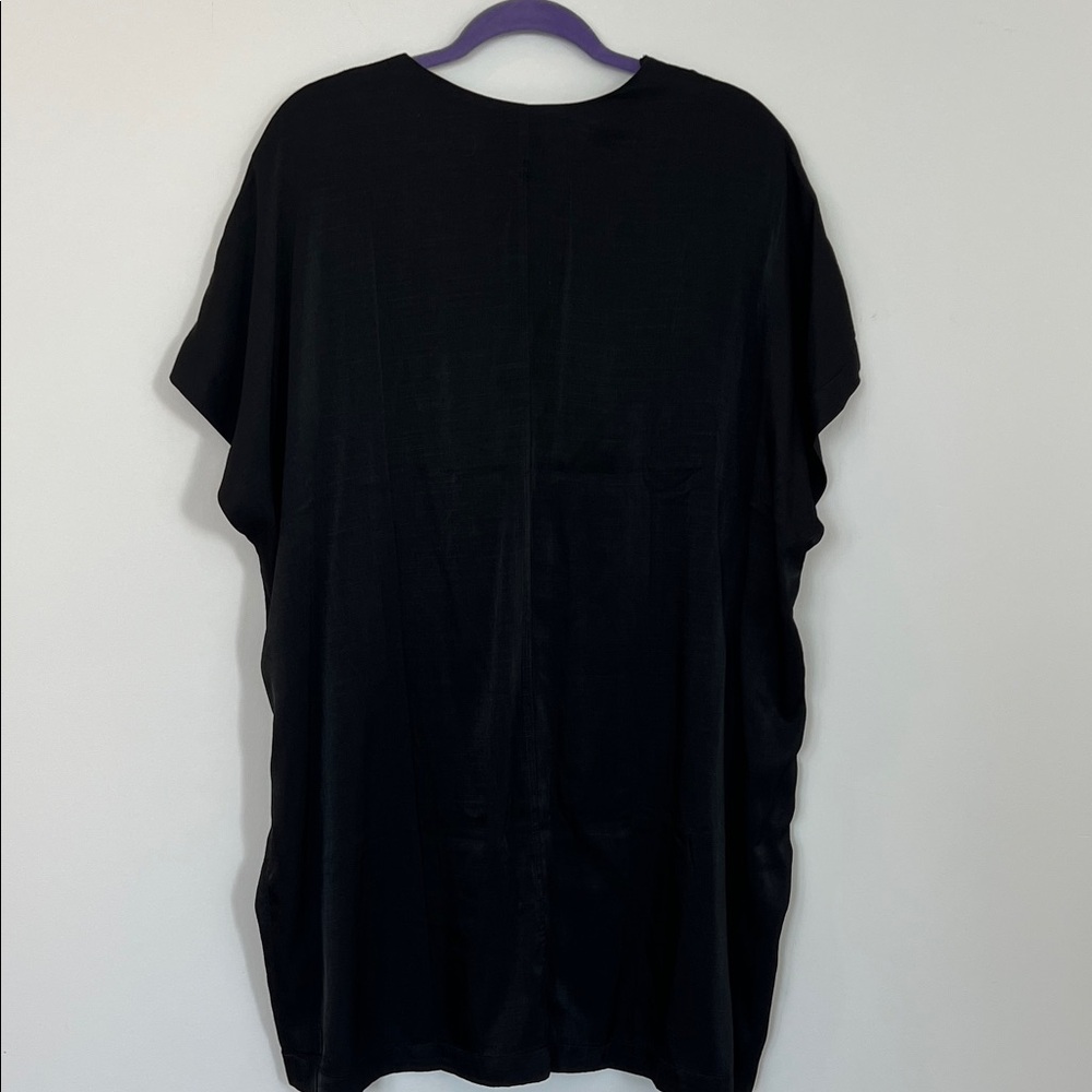 H&M Black V-Neck Kaftan Size Medium NWT - Picture 5 of 7